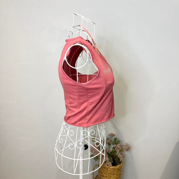 Vintage y2k baby phat bedazzled logo cropped pink tank - Picture 3 of 7